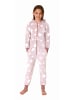 NORMANN Schlafanzug Jumpsuit Overall Sterne Coralfleece - 76805 in rosa