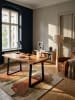 KADIMA DESIGN Schreibtisch Massivholz Baumkante, Arbeitszimmer, Geräumig