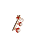 faina Women Brooch With Ladybird Motif in Rose Gold White