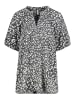 Eight2Nine Bluse mit Allover-Print und V-Ausschnitt aus Viskose in Sand
