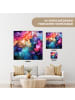 MuchoWow Leinwand Bilder Abstrakte Kunst bunt