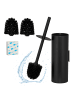 relaxdays Toilettenbürste in Schwarz  - (B)9 x (H)36,5 x (T)11 cm