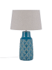 Beliani Tischleuchten THAYA in Blau/Beige - (W) 35 x (H) 55 x (L) 35 cm