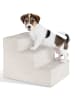 tectake Hundetreppe, pflegeleicht, für Hunde & Katzen, abnehmbarer Plüschbezug