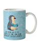 Mr. & Mrs. Panda Kindertasse Pinguin Buch mit Spruch in Eisblau