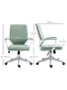 Vinsetto Bürostuhl-62B x 69T x 92-100H cm-Grün+Weiß