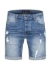 Amaci&Sons Destroyed Jeans Shorts SAN DIEGO in Hellblau