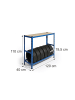relaxdays Reifenregal in Blau - (B)120 x (H)110 x (T)40 cm