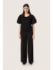 Soaked in Luxury Kurzarm-Bluse SLFilippa Gerade Passform in Black