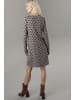 Aniston SELECTED Jerseykleid in schwarz-offwhite-hellblau-rotbraun