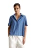 Marc O'Polo DENIM Kurzarm-Bluse relaxed in Cerulean Blue