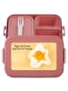 Mr. & Mrs. Panda Bento Box Spiegelei Ei Design mit Spruch in Rot Pastell