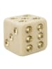 Mauro Ferretti Beige und goldfarbene Harzwürfel, 12 x 12 x 12 cm