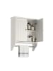 relaxdays Hängeschrank in Weiß/ Silber - (B)48 x (H)55 x (T)16 cm