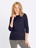 Sieh an! 3/4 Arm-Pullover in marine-ecru-gemustert