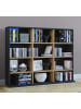 VCM  Holz CD DVD Standregal Bücherregal Regal Megosa L in Anthrazit / Honig-Eiche
