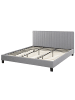 Beliani Doppelbett POITIERS in Grau - (W) 191 x (H) 99 x (L) 215 cm