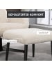 HOMCOM Sitzhocker in Cremeweiß 45L x 41B x 38H cm