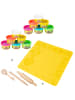 roba Play-Doh XL Spielset – 3D-Matte, 12 Knetdosen, FSC-Holzwerkzeuge