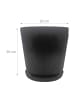 relaxdays 2x Blumentopf in Schwarz - (H) 20 x Ø 20 cm