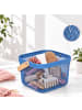relaxdays Aufbewahrungskorb in Dunkelblau - (B)26x (H)17,5 x (T)24,5 cm