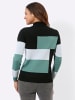 WITT WEIDEN Langarm-Pullover in jade-schwarz-gemustert