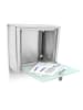 relaxdays Briefkasten in Silber/Grau - (B)35,5 x (H)30,5 x (T)14 cm