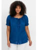 sheego by Joe Browns Kurzarm-Bluse in blaubeere