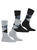 Burlington Socken 2er Pack in Schwarz/Grau/Blau