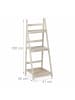 relaxdays Blumentreppe in Weiß - (B)41 x (H)108 x (T)40 cm