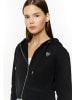 myMo Damen Zip Hoodie Cropped in Schwarz