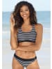 Venice Beach Bustier-Bikini-Top in schwarz-weiß gestreift