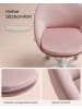 SONGMICS Bürostuhl Lenna in Pastellrosa - (B)60 x (H)(80-90) x (T)60 cm