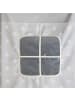 Homestyle4u Hochbett 90x200 mit Vorhang und Tunnel in Grau Sterne