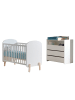 58 aufm Kessel BABYZIMMEREINRICHTUNG Karilynn 5 Komplettset Massivholz+MDF Weiß