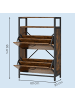 VASAGLE Schuhschrank Barnet in Braun-Schwarz - (B)60 x (H)95 x (T)30 cm