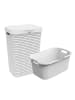Rotho Country Wäscheset 2tlg. 55l, 40l, Kunststoff (PP) BPA-frei in Weiß
