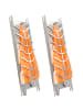 eluno Flammlachshalter 2er Set aus Edelstahl, ca. 16 x 60 x 4 cm (B/H/T)