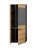 ebuy24 Vitrinenschrank Canu Eiche 190 x 37 cm