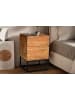 KADIMA DESIGN Nachttisch Massivholz Metall 40x38x60 cm Nachtschrank