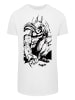 F4NT4STIC Long Cut T-Shirt DC Comics Batman Arkham Knight Sketch in weiß