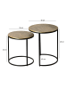 FineBuy Beistelltisch in Gold / Metall / 40x40x48