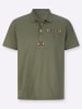 Sieh an! Kurzarm-Poloshirt in khaki