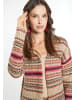 VIRITA Women Strick Cardigan in Beige Mehrfarbig