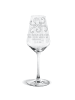 Mr. & Mrs. Panda Weißwein Glas Tintenfisch mit Spruch in Transparent