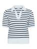 Kaffe Strickpullover KAlizza Regular fit in Chalk/Midnight Marine Stripe