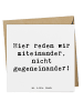 Mr. & Mrs. Panda Klappkarte Spruch Konflikte friedlich lösen mit... in Weiß