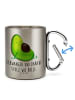 Mr. & Mrs. Panda Edelstahlbecher Avocado Schwangerschaft mit Spruch in Silber