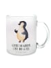 Mr. & Mrs. Panda Tasse Pinguin Marienkäfer mit Spruch in Transparent