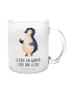 Mr. & Mrs. Panda Teetasse Pinguin Marienkäfer mit Spruch in Transparent